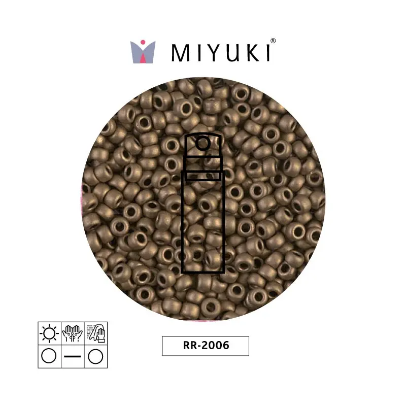 Mostacilla Miyuki rocalla 8/0 RR2006 matte metallic dark bronze x 10g