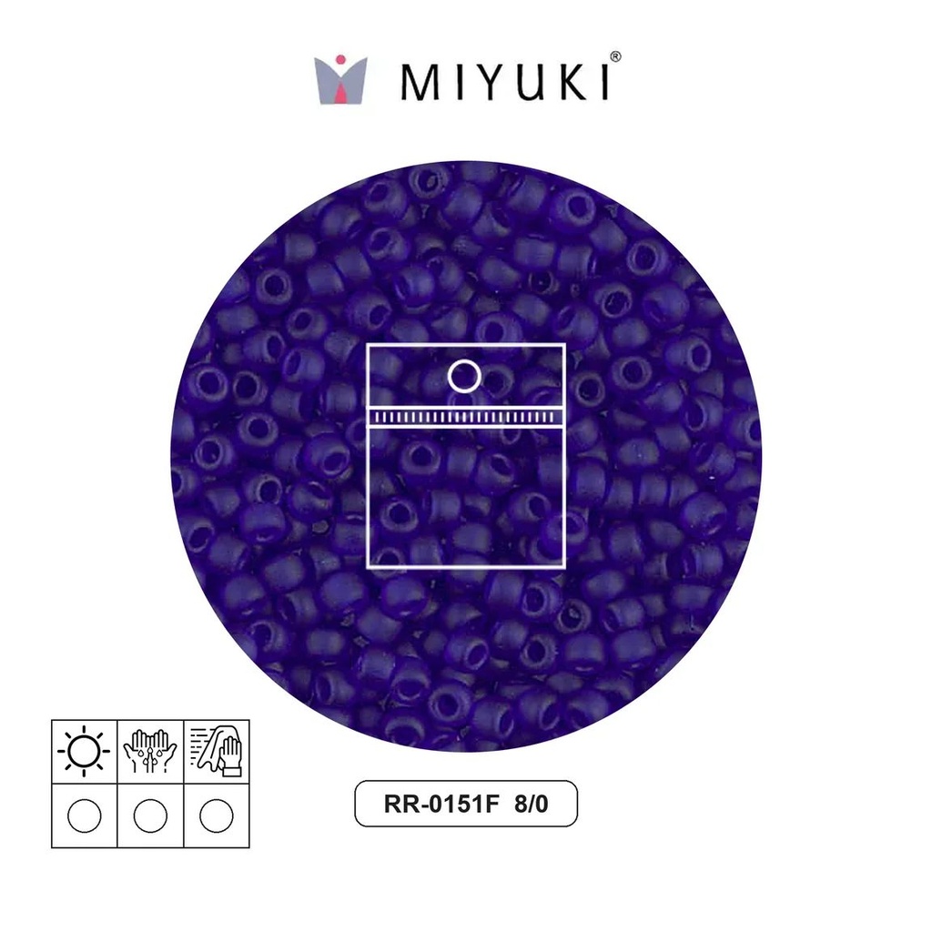 Mostacilla Miyuki rocalla 8/0 RR0151F matte transparent cobalt x 10g