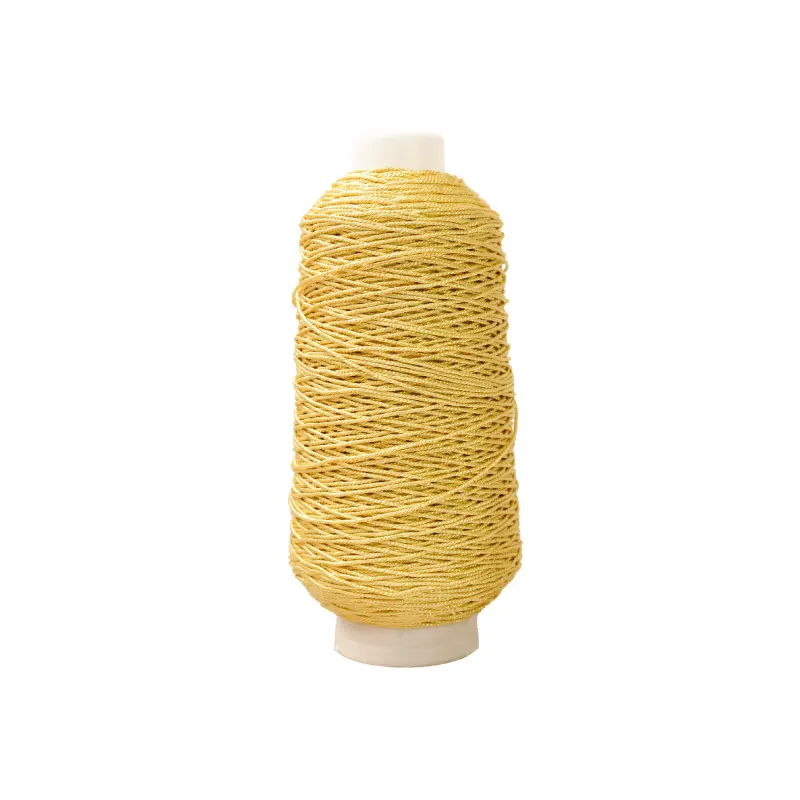 Hilo poliester metalizado A12-600/9S dorado x rollo 440m