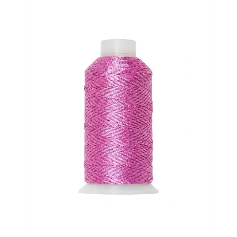 Hilo poliester metalizado 15 hilos SZ-876 fucshia electrico x rollo 150m