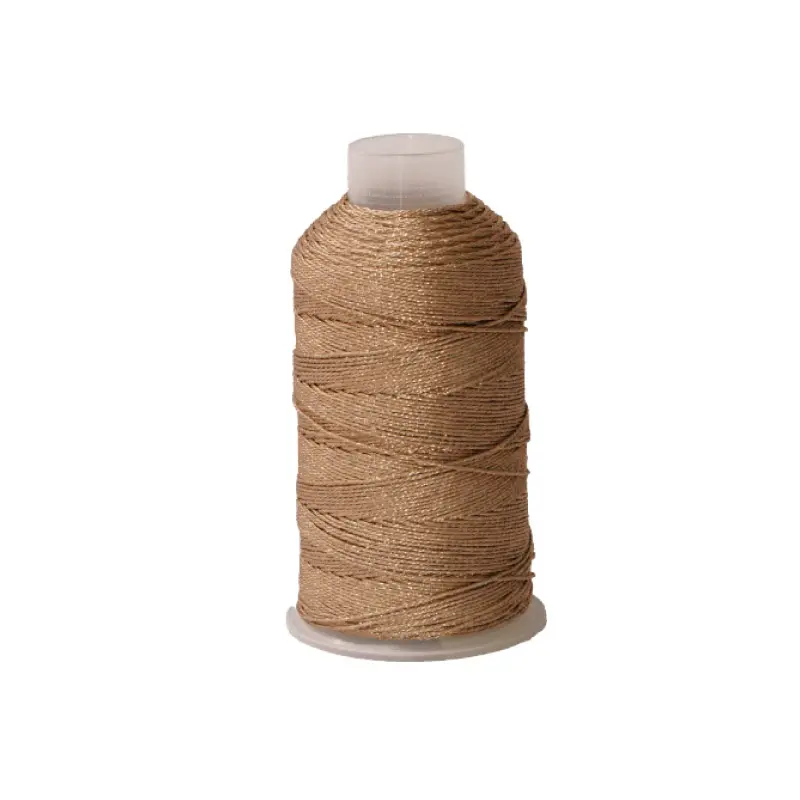 Hilo poliester metalizado 15 hilos L-176 oro rosa x rollo 150m