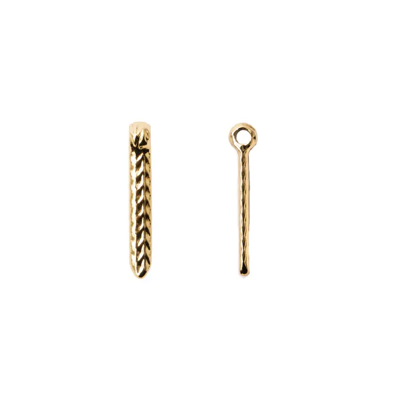 Pendiente plastimetal S-1891 5x38mm DI:3.8mm dorado x 12 und
