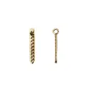 Pendiente plastimetal S-1891 5x38mm DI:3.8mm dorado x 12 und