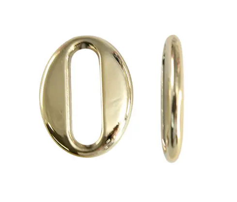 Separador plastimetal oval 20x28mm dorado x 12 und