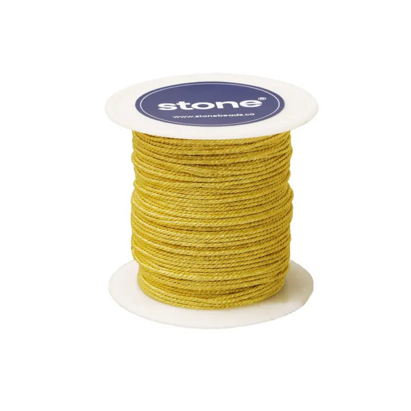 Hilo poliester metalizado A12-600/9S dorado x rollo 20m