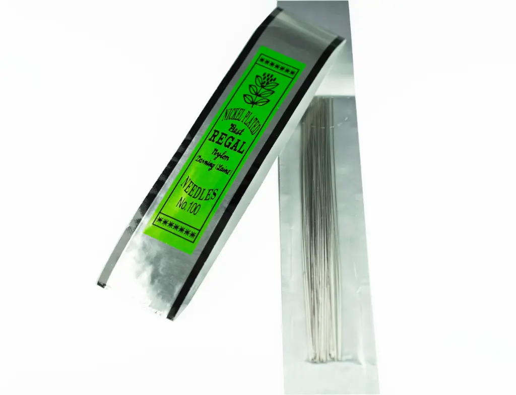 Aguja mostacilla regal No. 100 0.45x102mm x 25 unidades