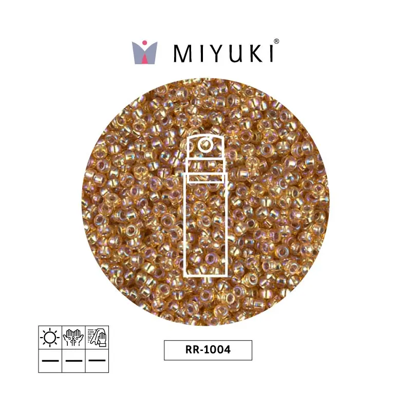 Mostacilla Miyuki rocalla 11/0 RR1004 silver lined darkk gold AB x 10g