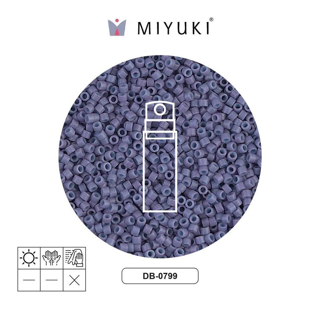 Miyuki delica 11/0 DB0799 frosted opaque lavander x 10g