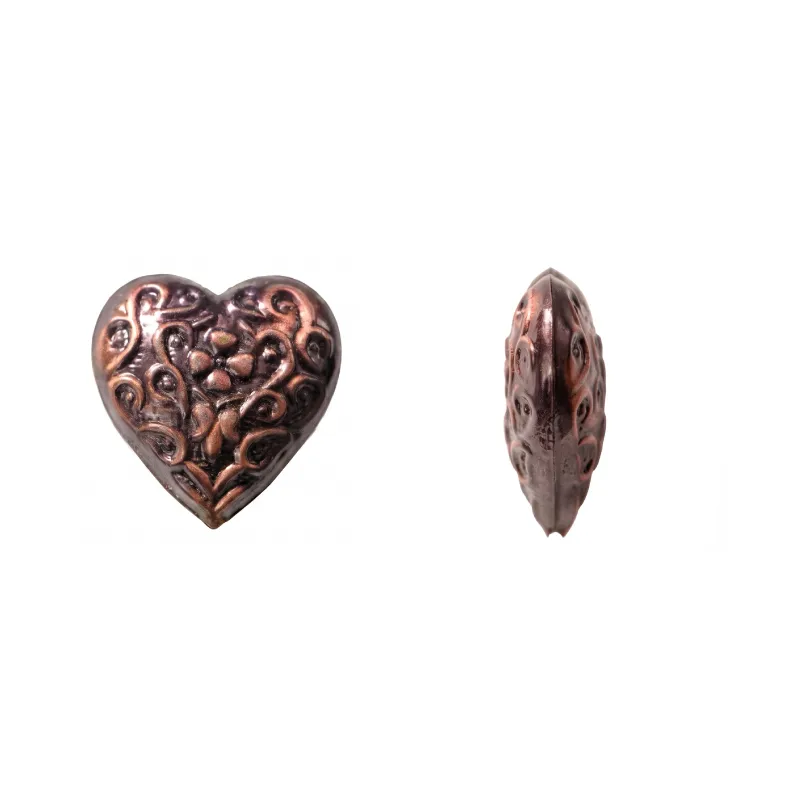 Herraje hindu K2214 corazon 27X25mm morado x 2 und