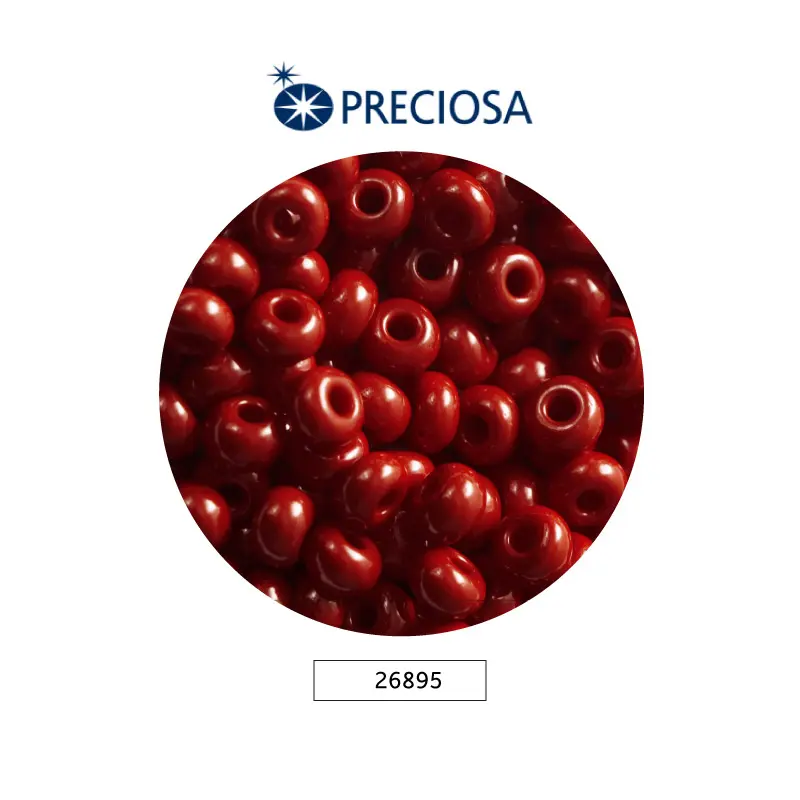 Mostacilla checa preciosa 6/0 4mm 93310 vinotinto x 50g