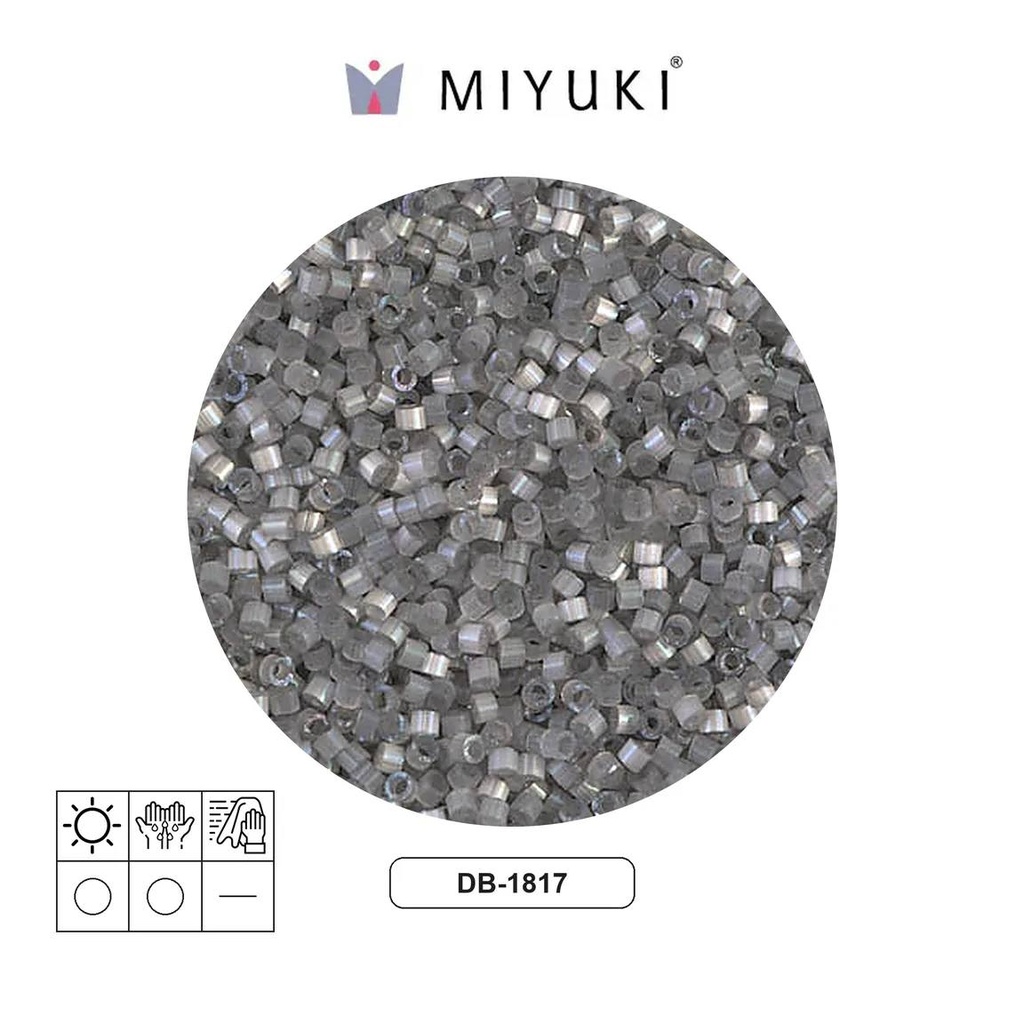 Miyuki delica 11/0 DB1817 smoke grey satin x 50g