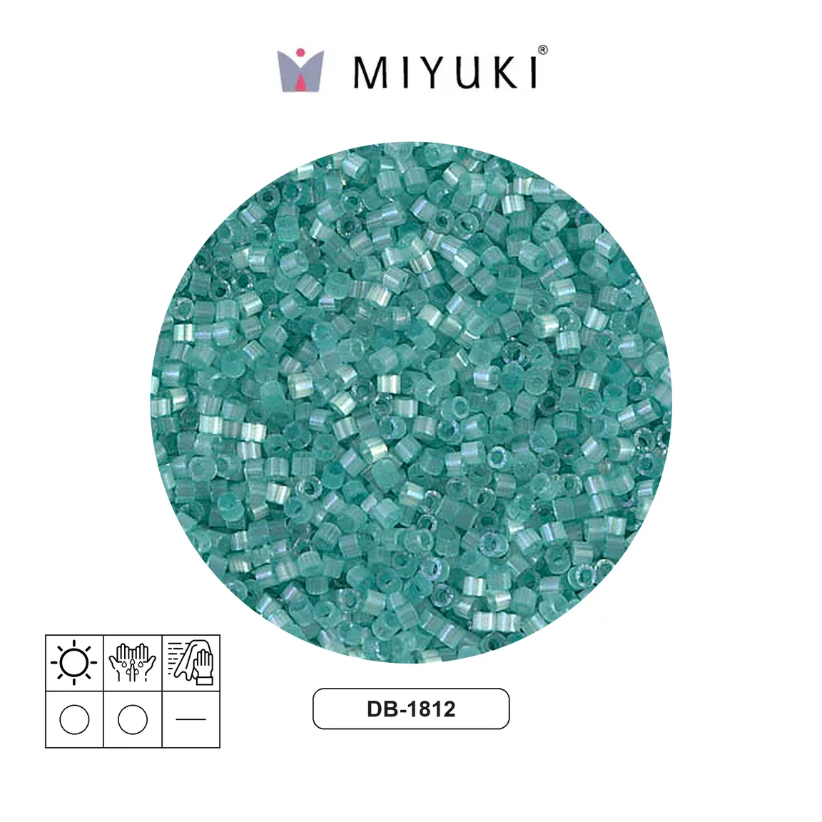 Miyuki delica 11/0 DB1812 light aqua satin x 50g