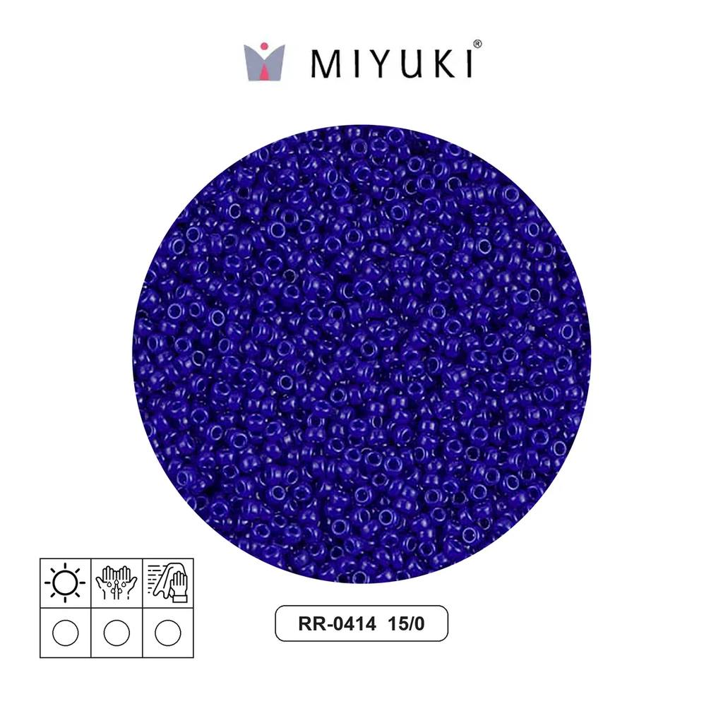 Mostacilla Miyuki rocalla 15/0 RR0414 opaco azul x 250g