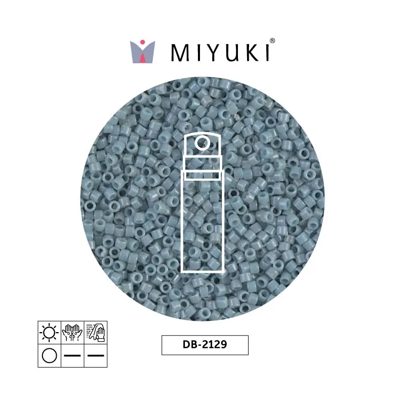 Miyuki delica 11/0 DB2129 opaque moody blue duracoat x 10g