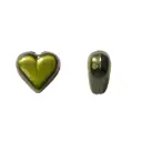 Herraje hindú K2268 corazón liso 26X25mm verde x 2 und