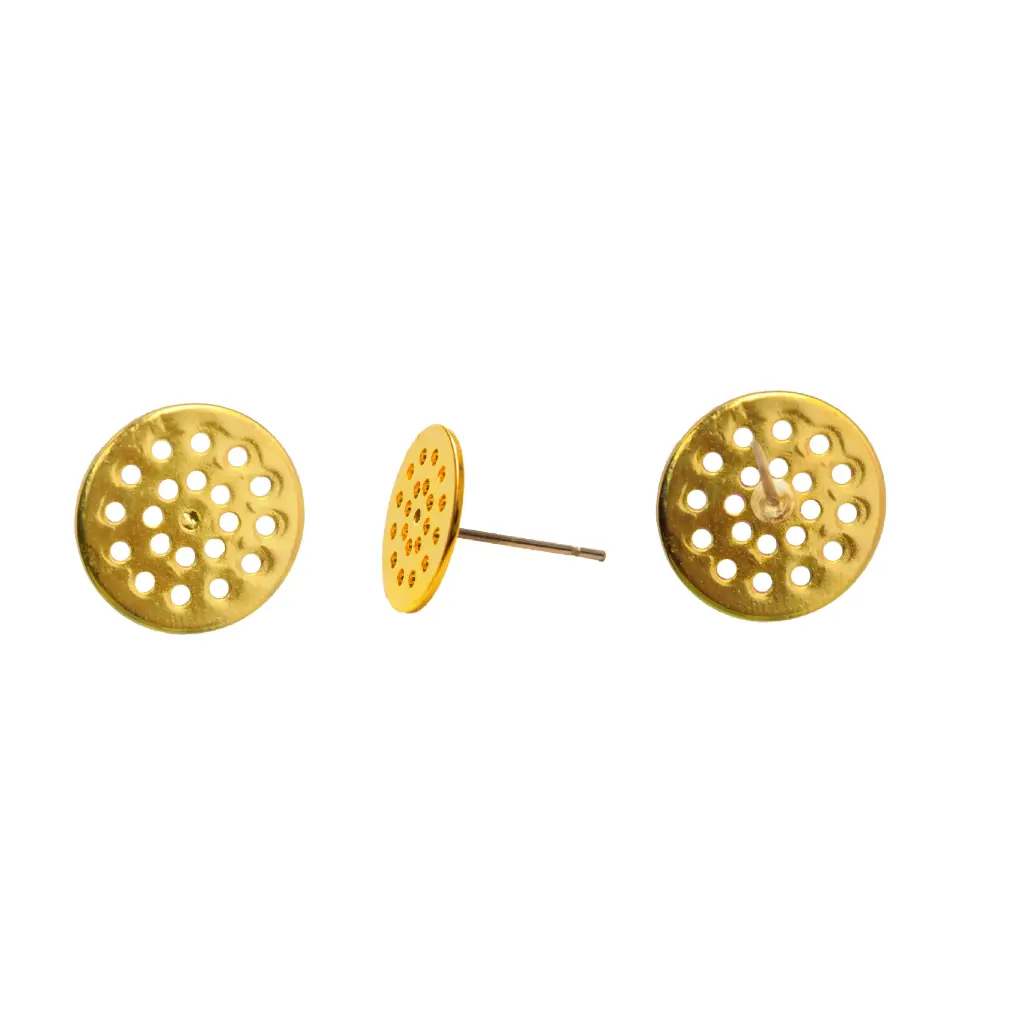 Topo para tejer miyuki 12mm WZ00157/Golfi con poste de acero x par