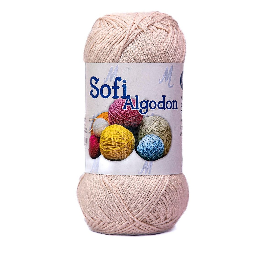 Ovillo lana amigurumi sofi 100% algodon 7281 beige x 100g