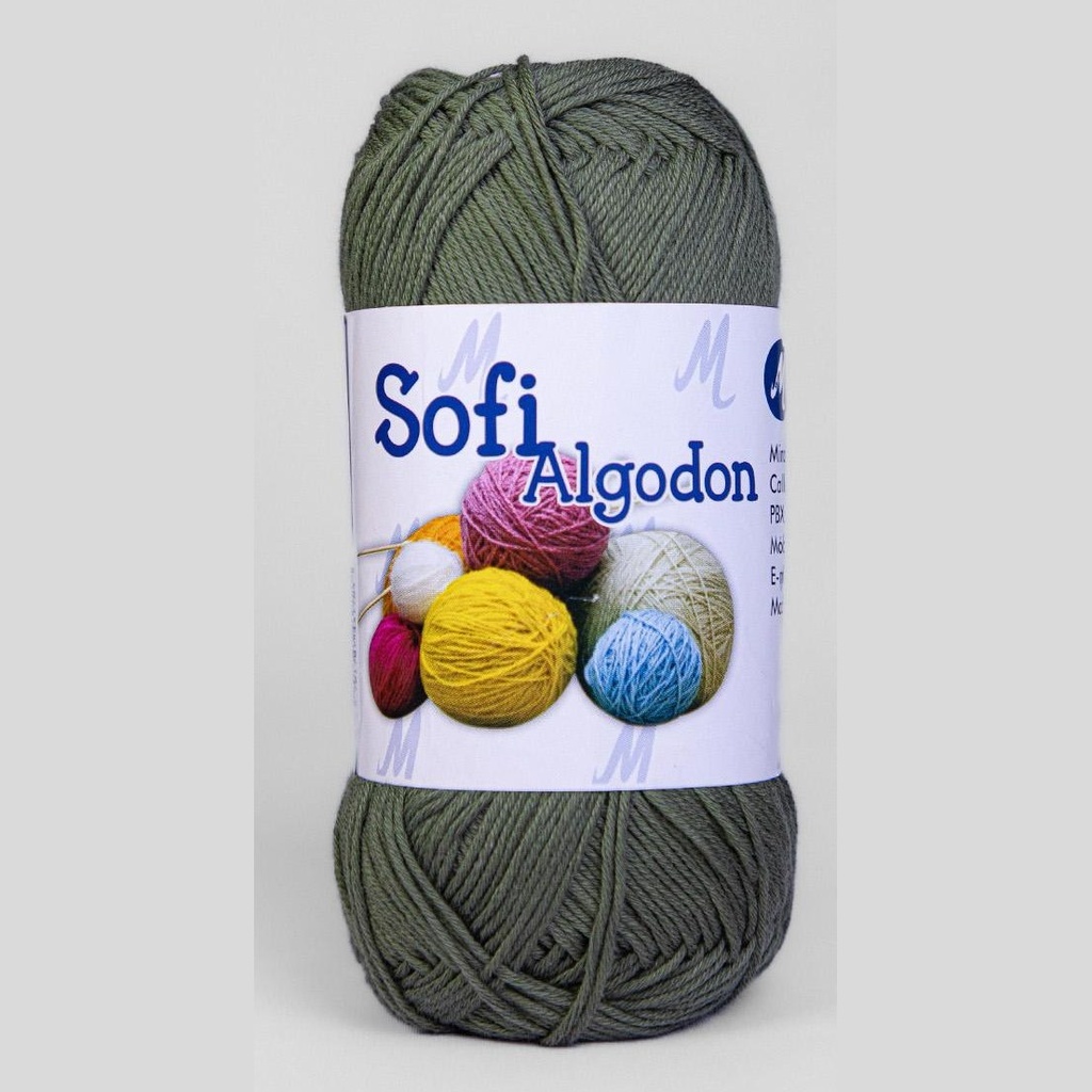 Ovillo lana amigurumi sofi 100% algodon 7496 verde oscuro x 100g