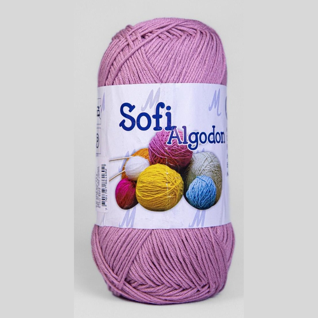 Ovillo lana amigurumi sofi 100% algodon 8573 lila x 100g