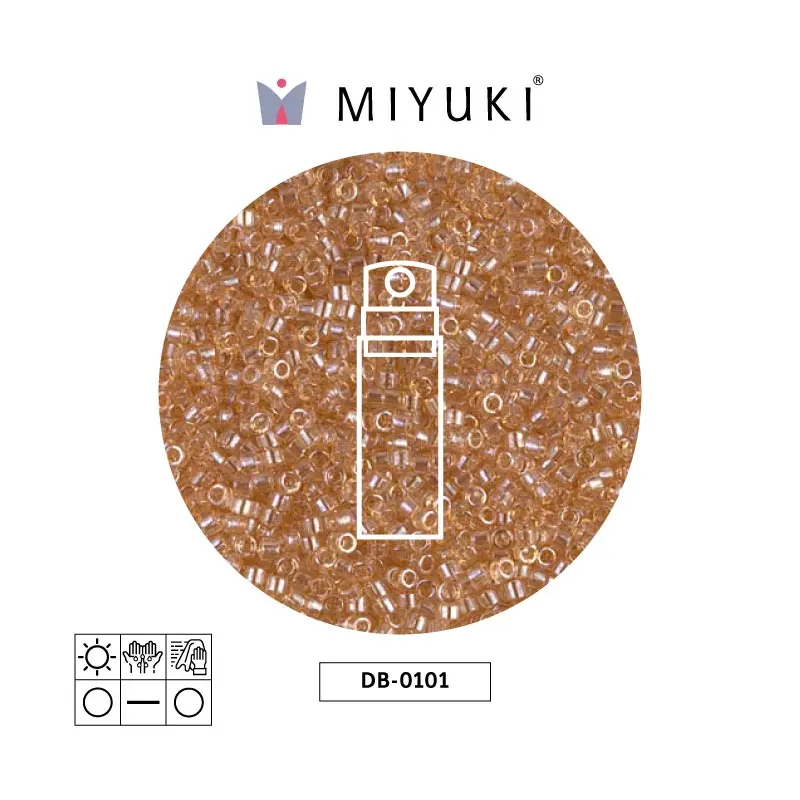 Miyuki delica 11/0 DB0101 light smoky topaz gold luster x 10g