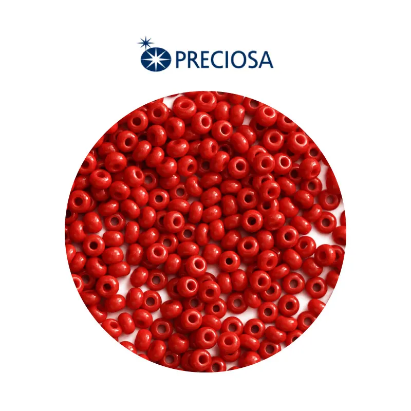 Mostacilla checa preciosa 10/0 2mm 93190 OP rojo x 50g