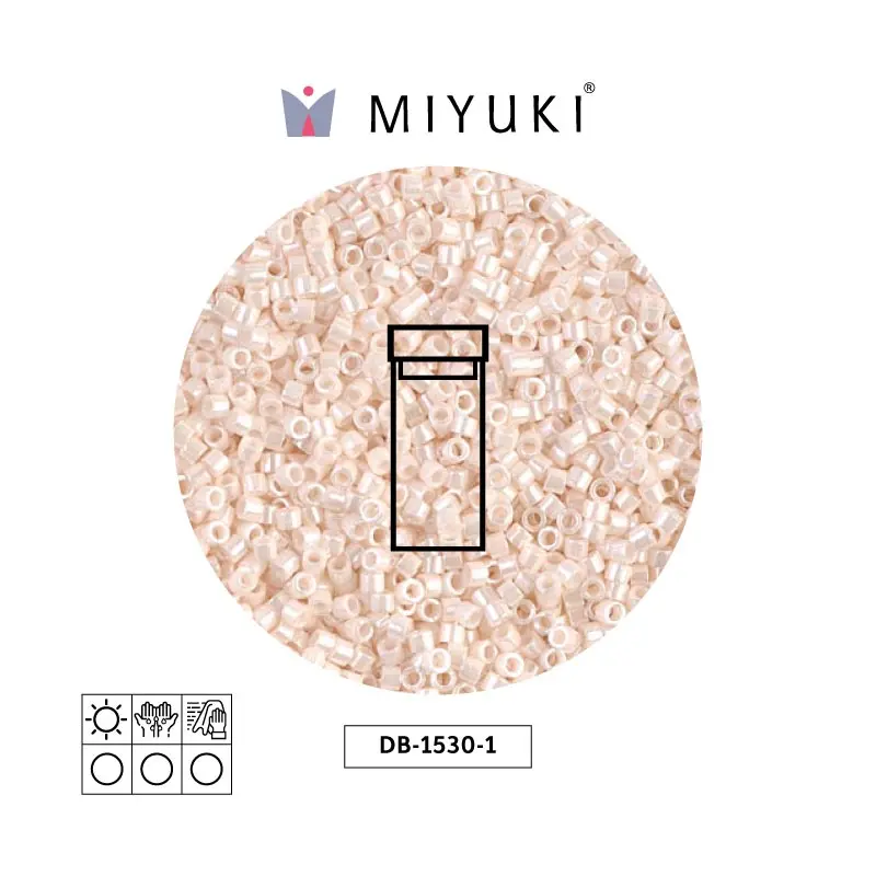 Miyuki delica 11/0 DB1530-1 opaco bisque blanco Ceylon perlado x 3g