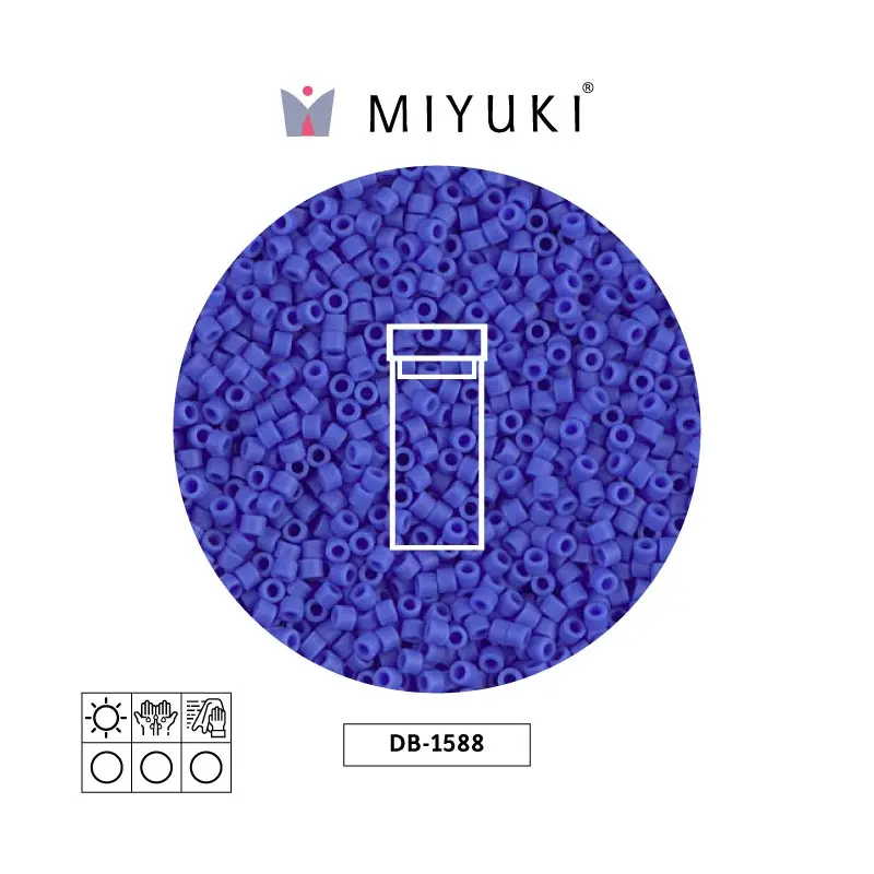 Miyuki delica 11/0 DB1588 opaco mate azul x 3g