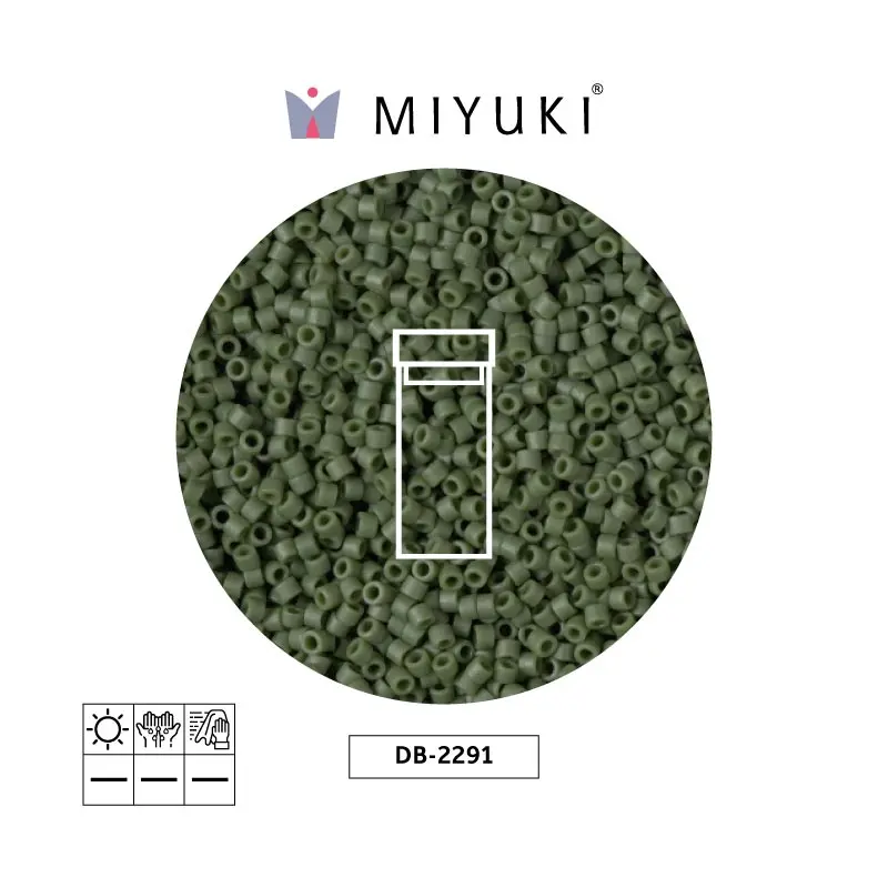 Miyuki delica 11/0 DB2291 glazed verde opaco x 3g