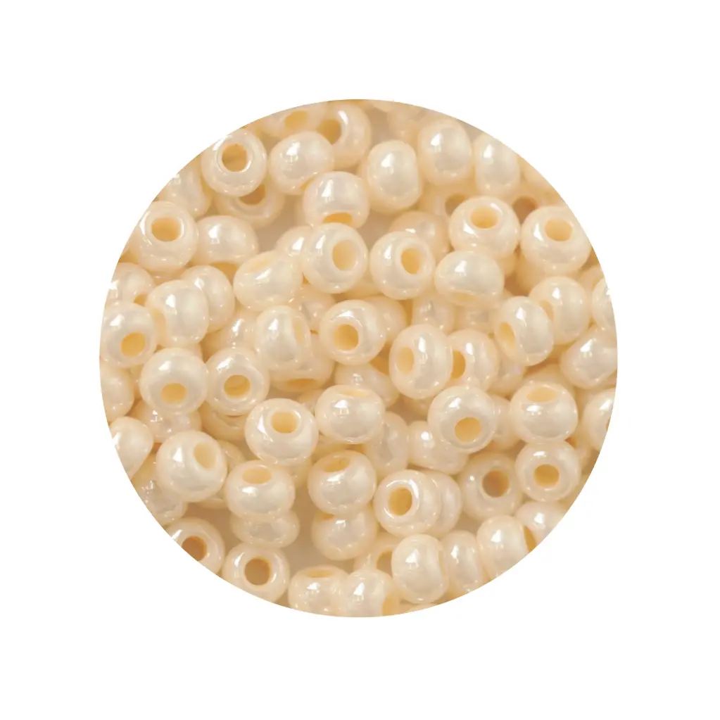Mostacilla checa preciosa 8/0 3mm 46112 Beige perlado x 500 gr