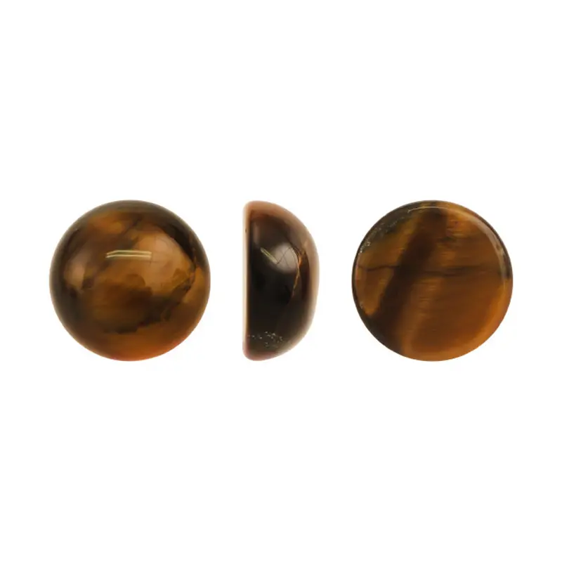 Cabuchon redondo 4mm ojo de tigre x und