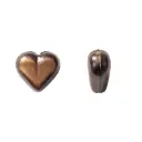 Herraje hindu K2265 corazon liso 26x25mm gris x 2 und