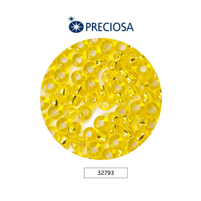 Mostacilla checa preciosa 2mm 87010 LP amarillo x 500g