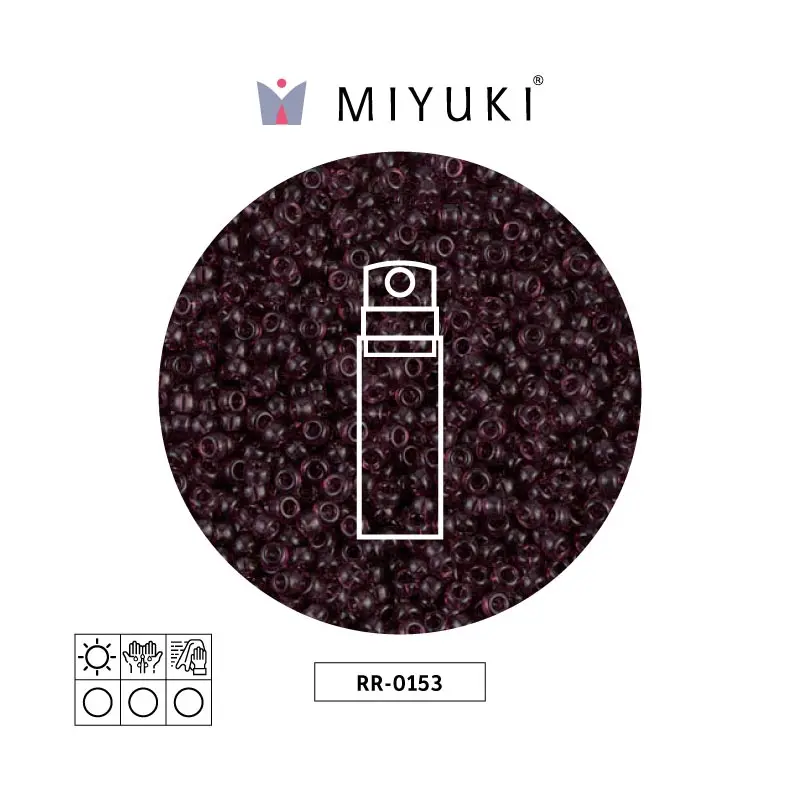 Mostacilla Miyuki rocalla 11/0 RR0153FR dark smpky amethyst matte AB x 10g