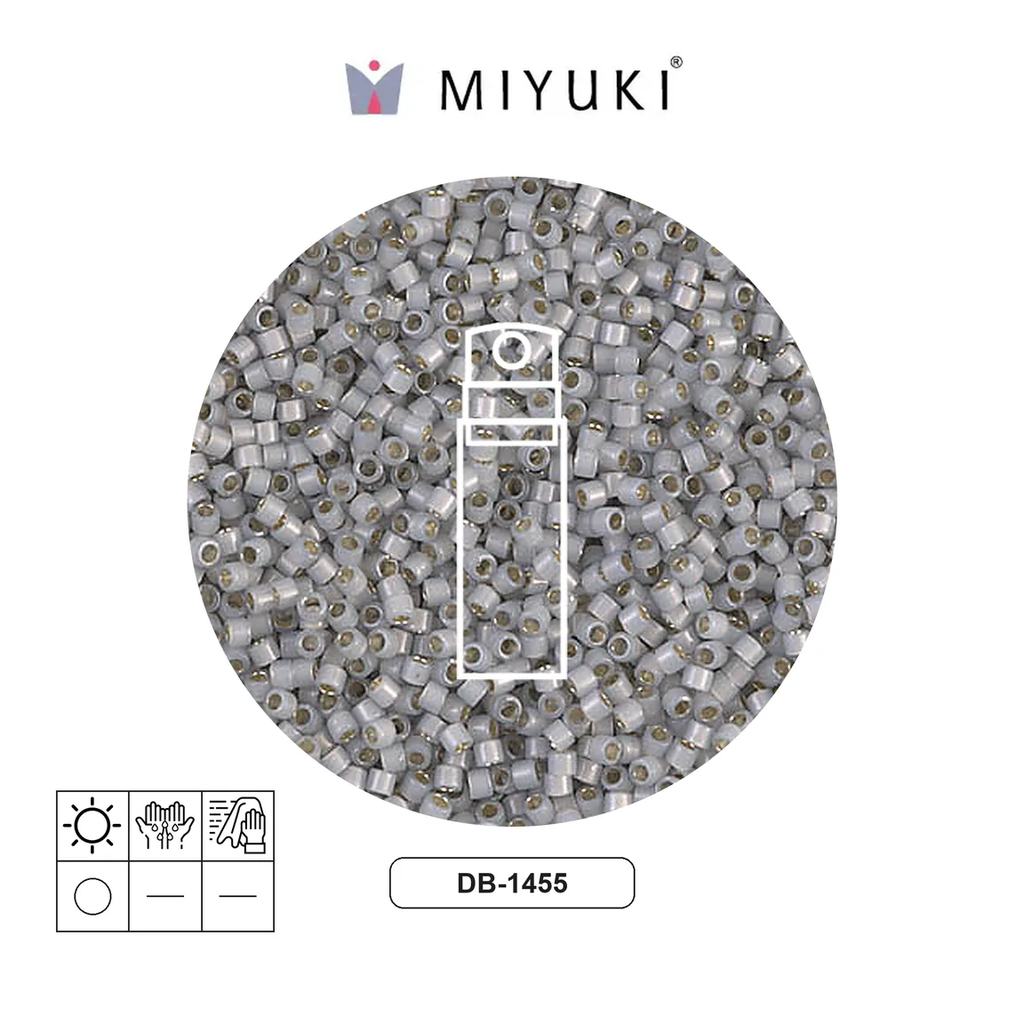 Miyuki delica 11/0 DB1455 silver lined light smoke opal x 10g