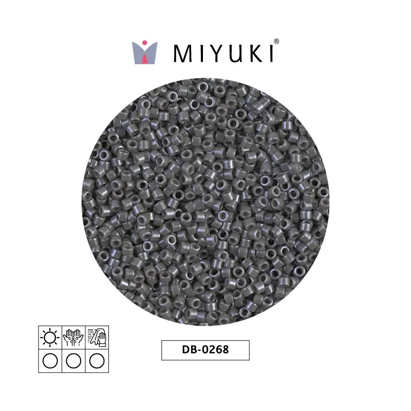 Miyuki delica 11/0 DB0268-1 opaco smoke lusterr x 50g