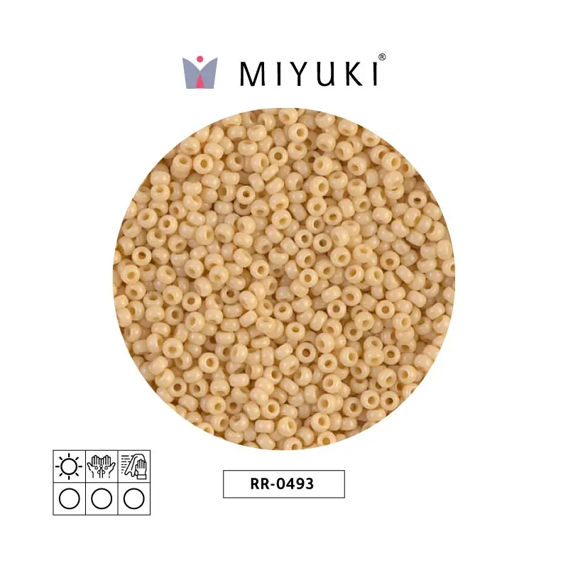 Mostacilla Miyuki rocalla 11/0 RR0493 opaco claro beige x 250g