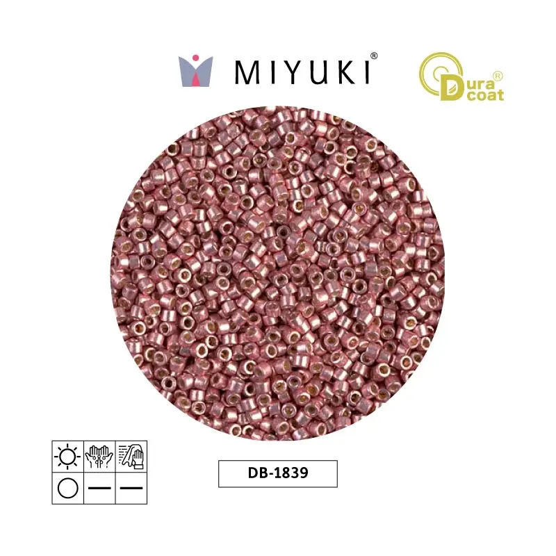 Miyuki delica 11/0 DB1839 galvanizado oscuro coral duacoat x 50g
