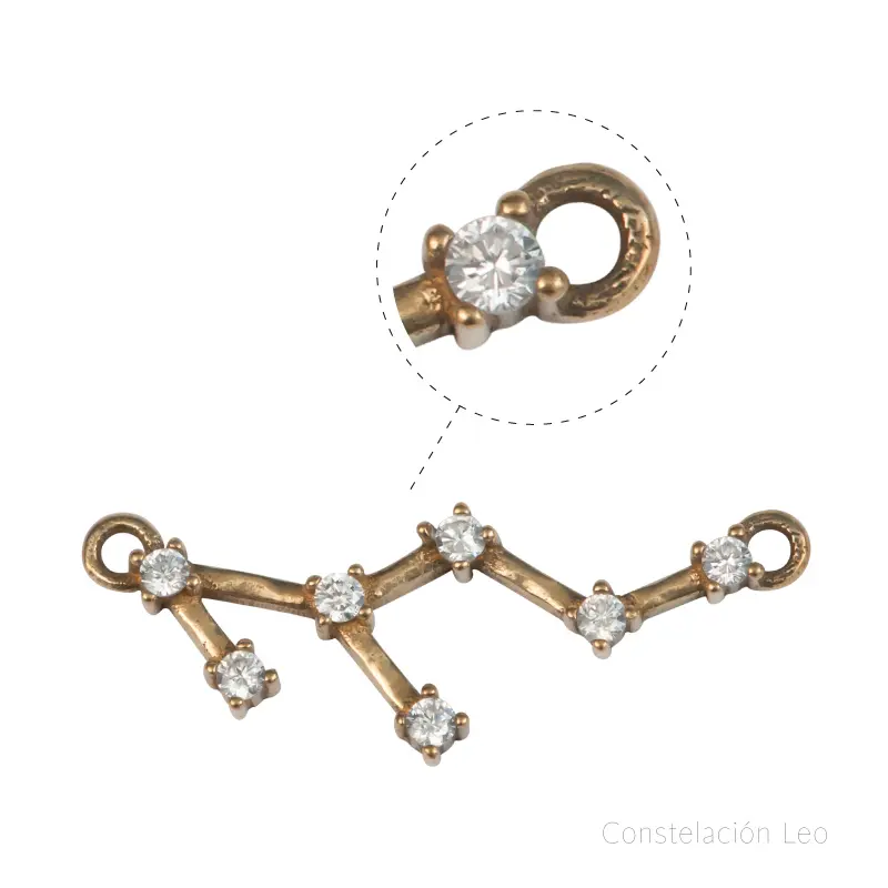 Dije micropave zodiaco leo/R x 10unds