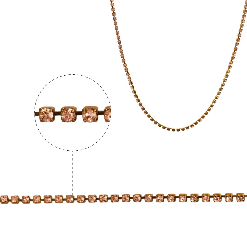 Cadena strass MCSS6.5/R light peach x m