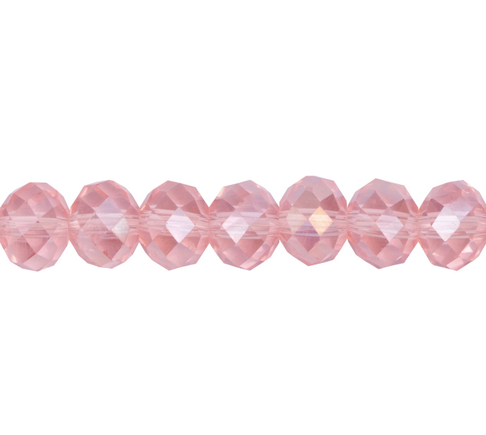 Murano rondela facetada 6mm rosaline 38AB x aprox 80unds