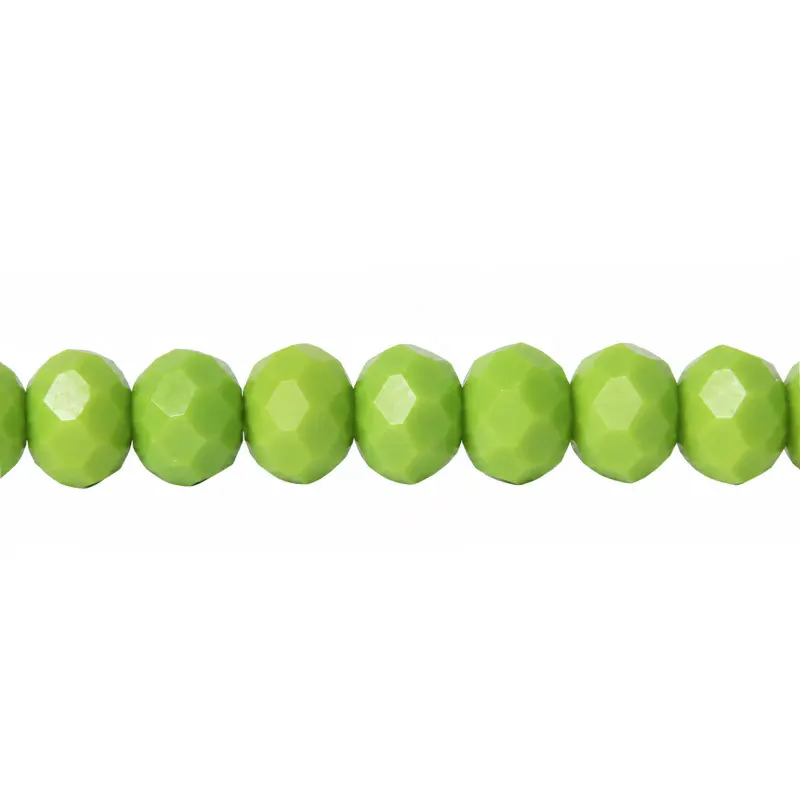 Murano rondela facetada 6mm olivine mate 102AB x 82und
