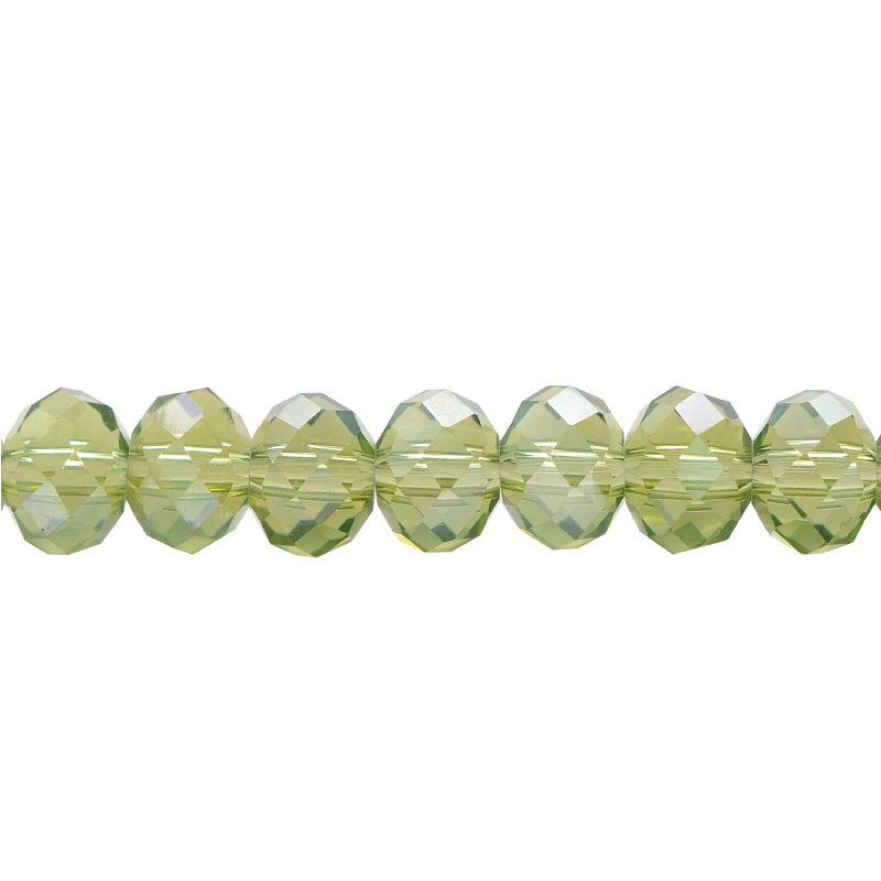 Murano rondela facetada 6mm olivine mate 102AB x 82und