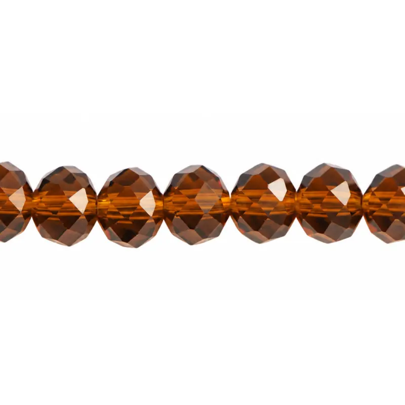 Murano rondela facetada 8mm cafe x 72unds