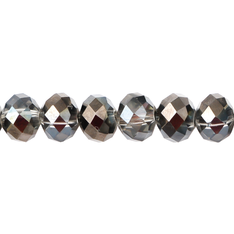 Murano rondela facetada 8mm vitrail light 135 x 72unds