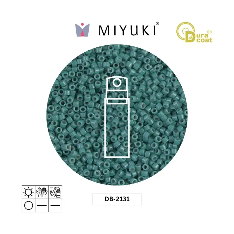 Miyuki delica 11/0 DB2131 opaco eucalyptus Duracoat x 10g