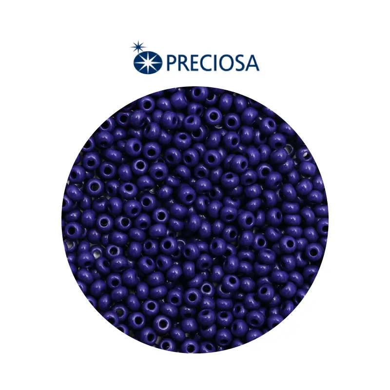 Mostacilla checa preciosa 10/0 2mm 33070 azul rey oscuro x 500g