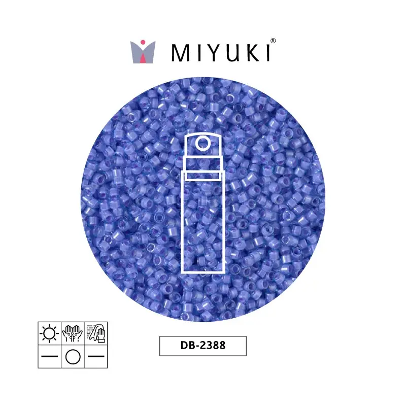 Miyuki delica 11/0 DB2388 color forrado lila x 10g