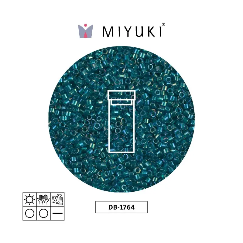 Miyuki delica 11/0 DB1764 verde forrado azul AB x 3g