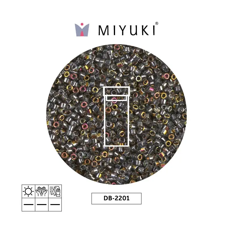 Miyuki delica 11/0 DB2201 cristal marea vitrail x 3g
