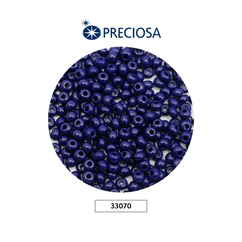 Mostacilla checa preciosa 6/0 4mm 33070 OP azul oscuro x 500g